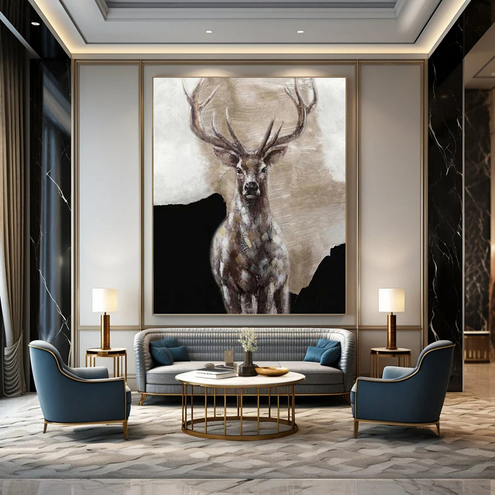 Large - Sized Hand - Painted Abstract Custom Work (with Three - Dimensional Textures), Suitable for Bedroom and Office DKH1462