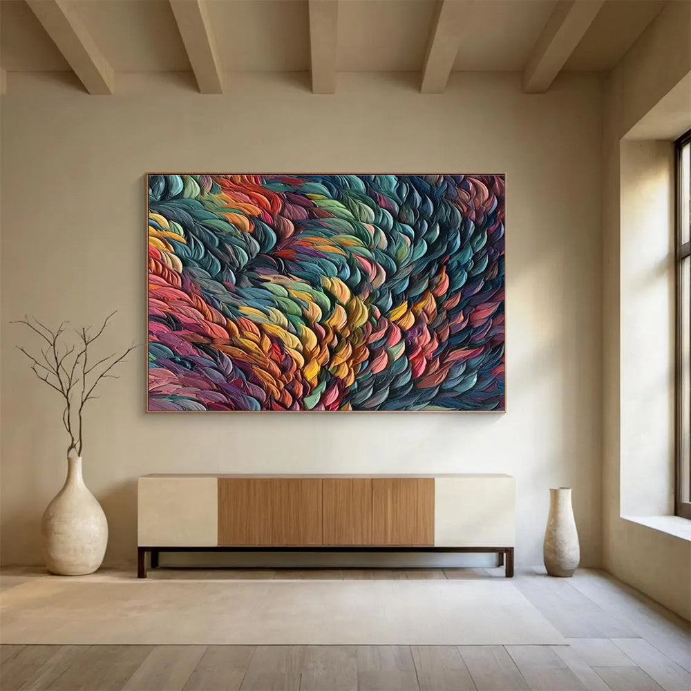 Distinguished Original Grand Textured Hand - Applied Abstract Canvas for Focal Statements DKH857