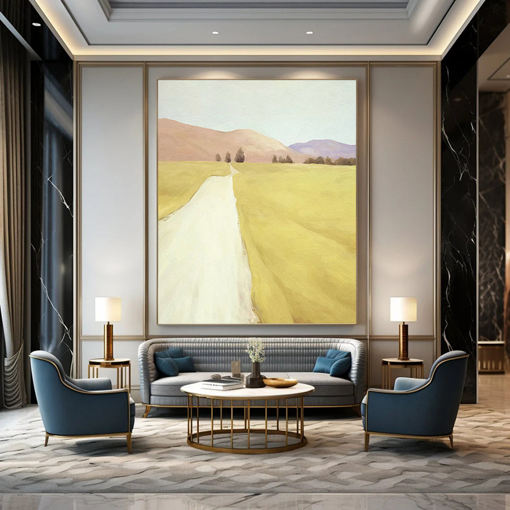 Large - Sized Alluring Hand - Painted Textured Abstract on Canvas for Bedroom & Entryway DKH1415