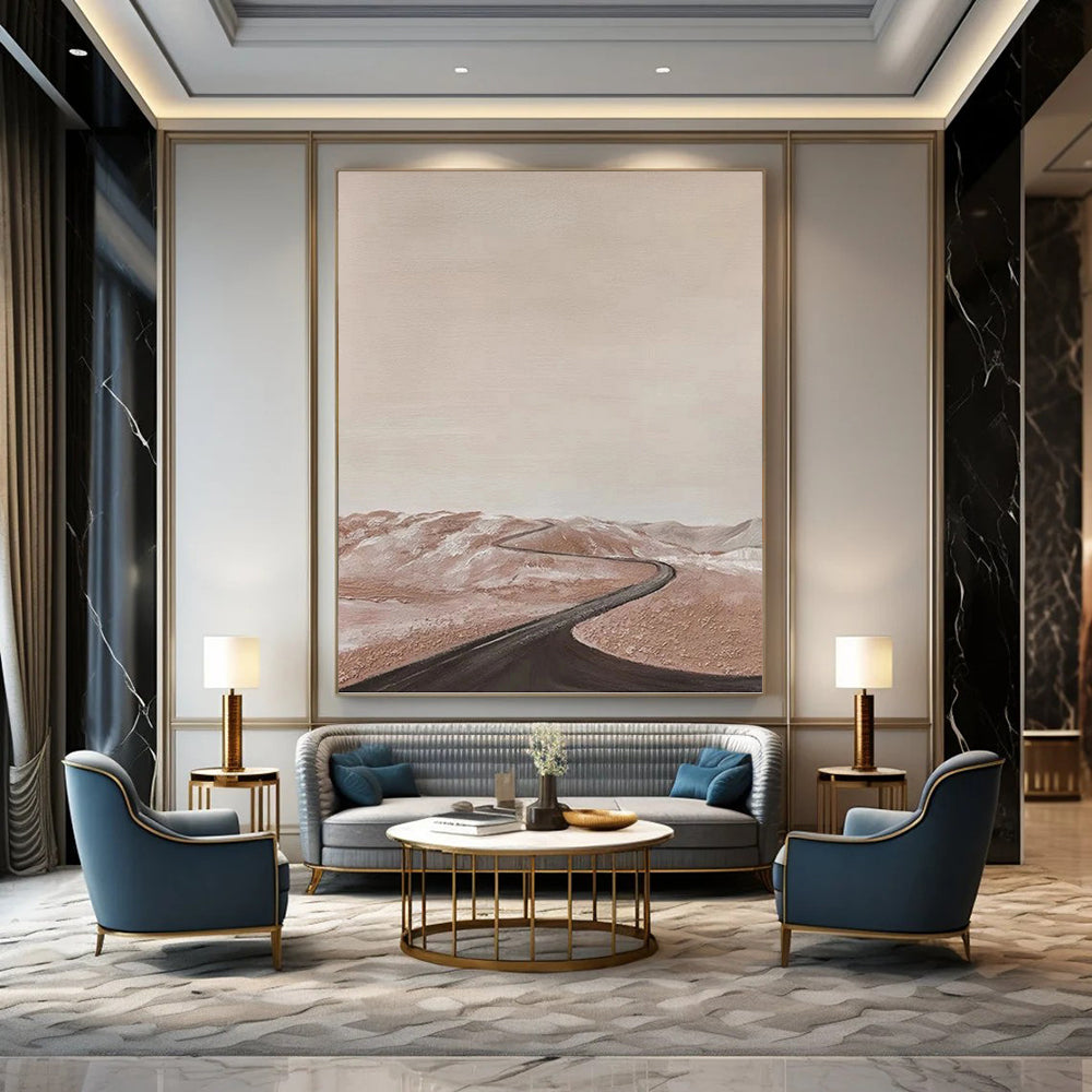 Custom - Designed by Experts: Hand - Painted Textured Canvas Artwork for Living Room & Bedroom DKH1123