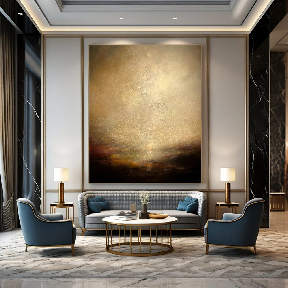 Jumbo - Proportioned Vertical Hand - Painted Textured Custom Abstract Rhapsody, for Office and Hallway DKH1534