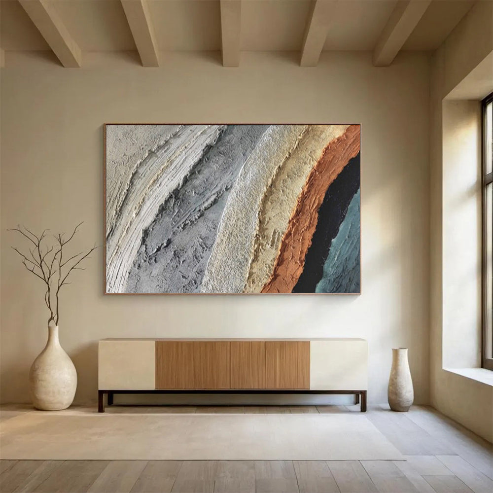 Colossal Hand - Painted Textured Abstract Wall Mural for Office & Living Room DKH619