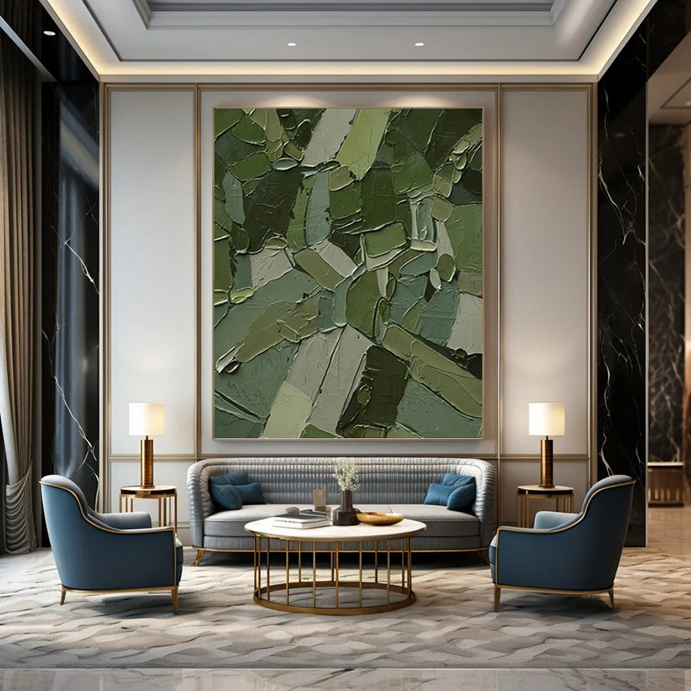 Immense Hand - Painted Textured Abstract Artwork for Gym & Fitness Studio DKH1211