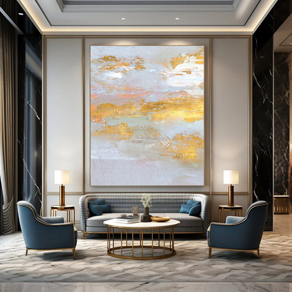 Custom Hand-Painted Abstract Paintings: Big Sizes, Stunning Textures DTP159
