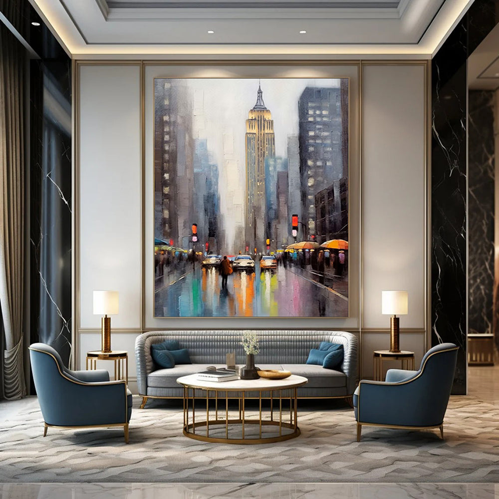 Hand-Painted Bespoke Abstract Canvas for Bedroom & Hotel LargeART1912