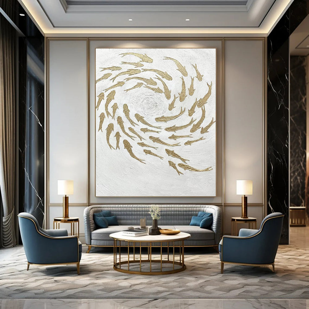 Mammoth - Dimensioned Vertical Hand - Painted Textured Custom Abstract Elegy, for Bedroom and Hotel DKH1544