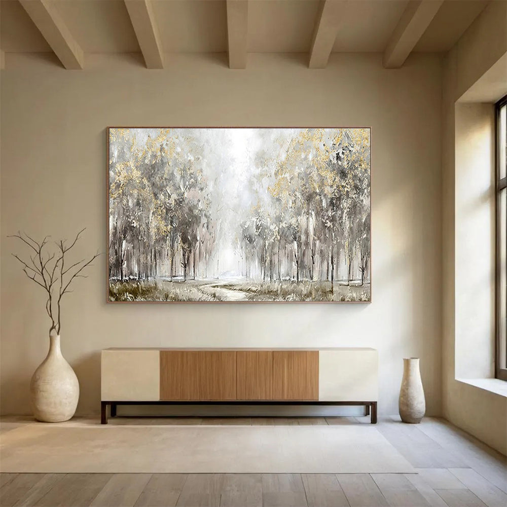 Monumental Textured Hand - Painted Abstract Art for Statement Spaces DKH737