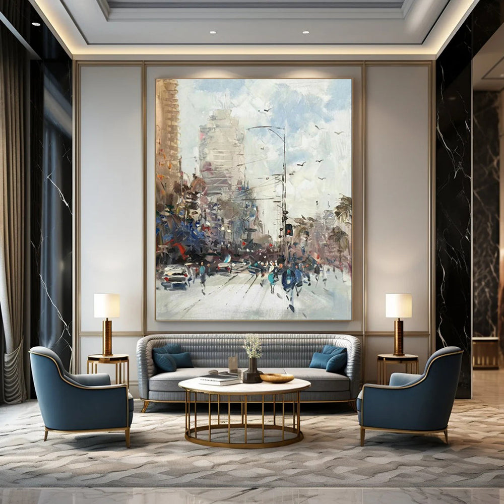 Hand-Painted Bespoke Abstract Canvas for Bedroom & Bar LargeART1900