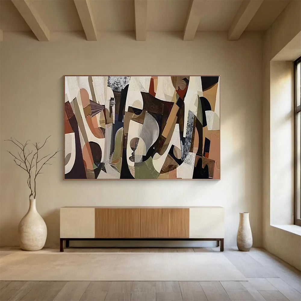 Vast Hand - Painted Textured Abstract Wall Decor for Bedroom & Hallway DKH621