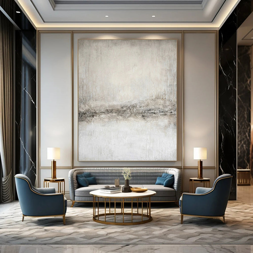 Magnificent Hand - Crafted Textured Canvas Abstract for Dining Room & Office DKH1068