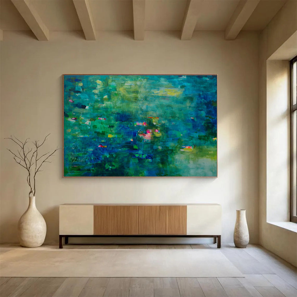 Tailored Large Abstract Wall Decor for Senior Living Community DKH037