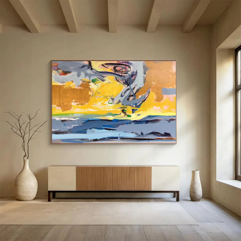 Colorful Abstract Coastal Energy - Vibrant Office Inspiration DLZ034