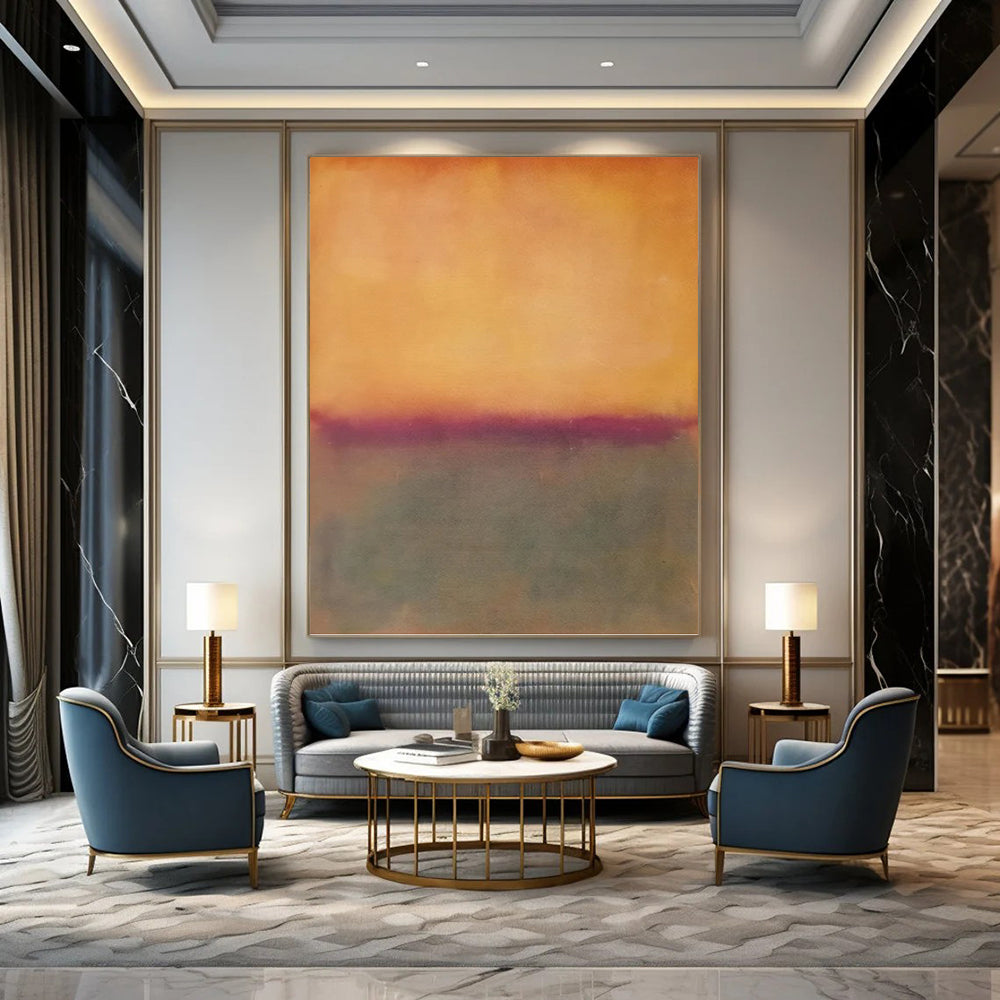 Grand - Proportioned Vertical Hand - Painted Textured Custom Abstract Madrigal for Living Room and Entryway DKH1602