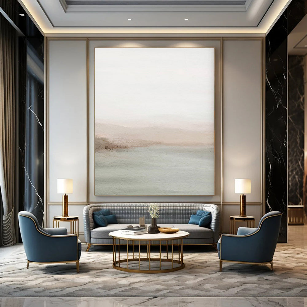 Tranquil Textured Abstract Wall Art for Bedroom & Meditation Room LargeART2063