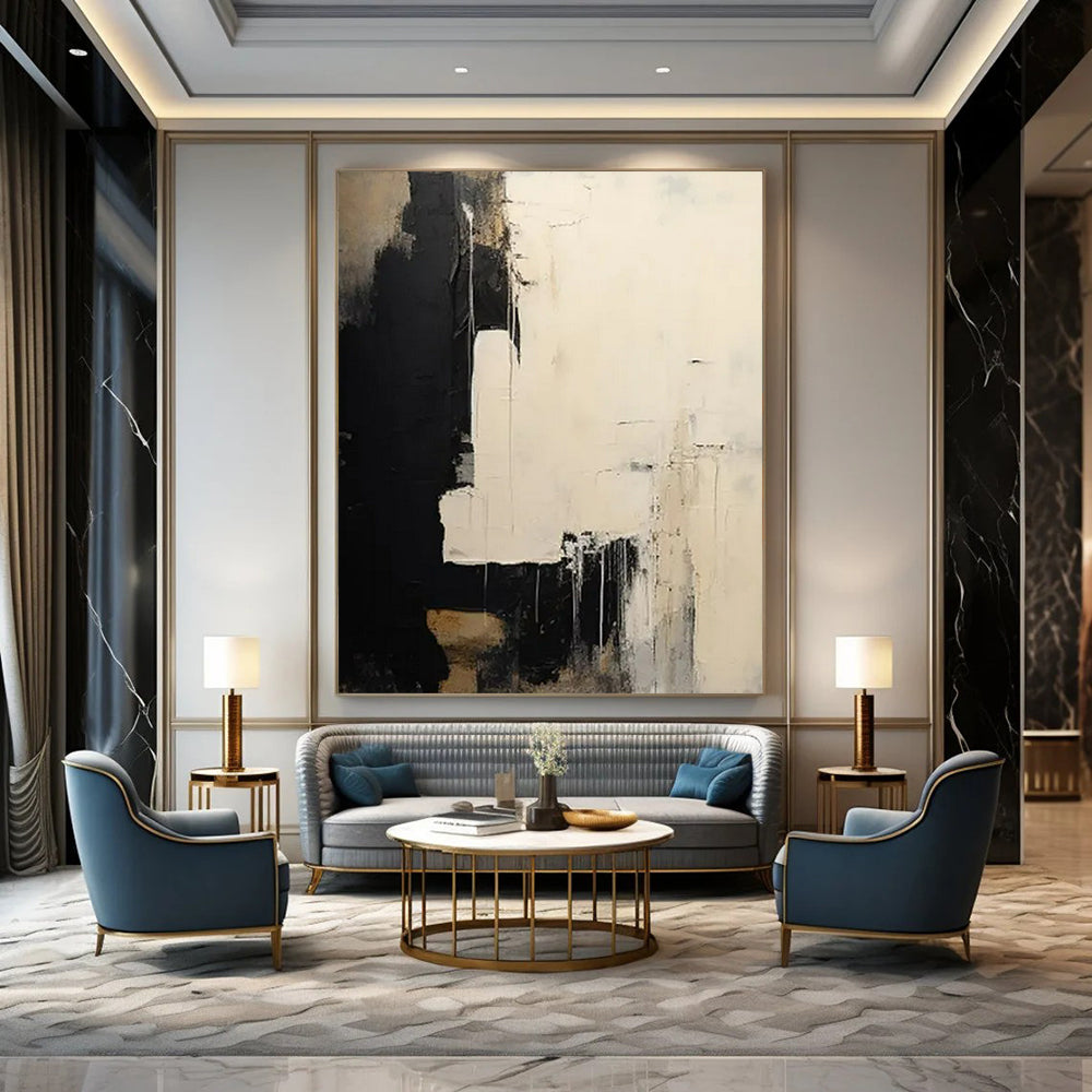 Massive-Scale Hand-Painted Abstract Canvases for Bedroom & Hotel LargeART2362