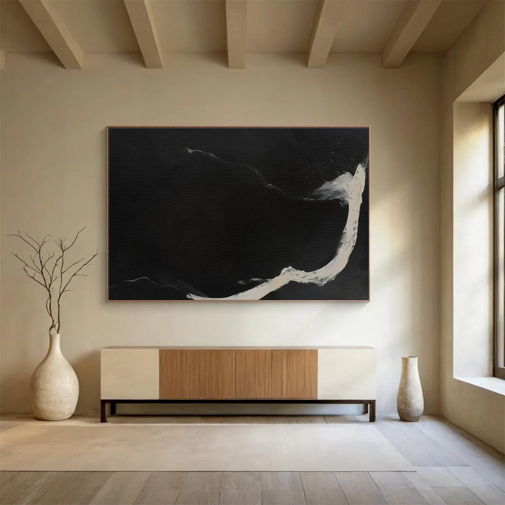 Large - Sized Hand - Painted Textured Abstract Art for Bar & Entryway DKH591