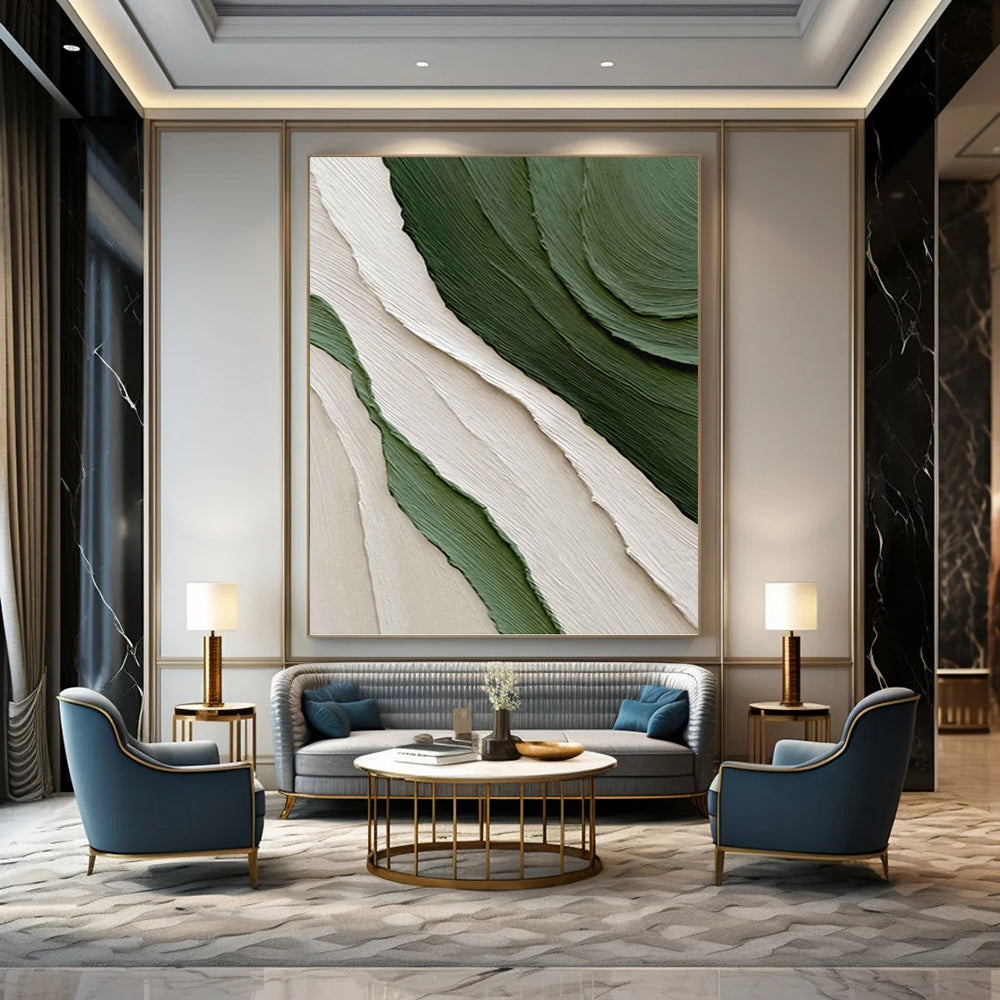 Massive Hand - Painted Textured Custom Abstract Art, for Office and Entryway DKH1481