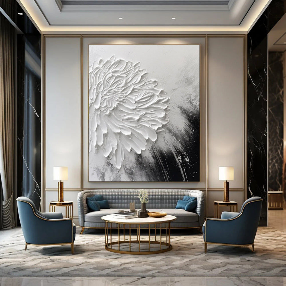 Large-Scale Textured Abstract Wall Art for Living Room & Playroom LargeART2105