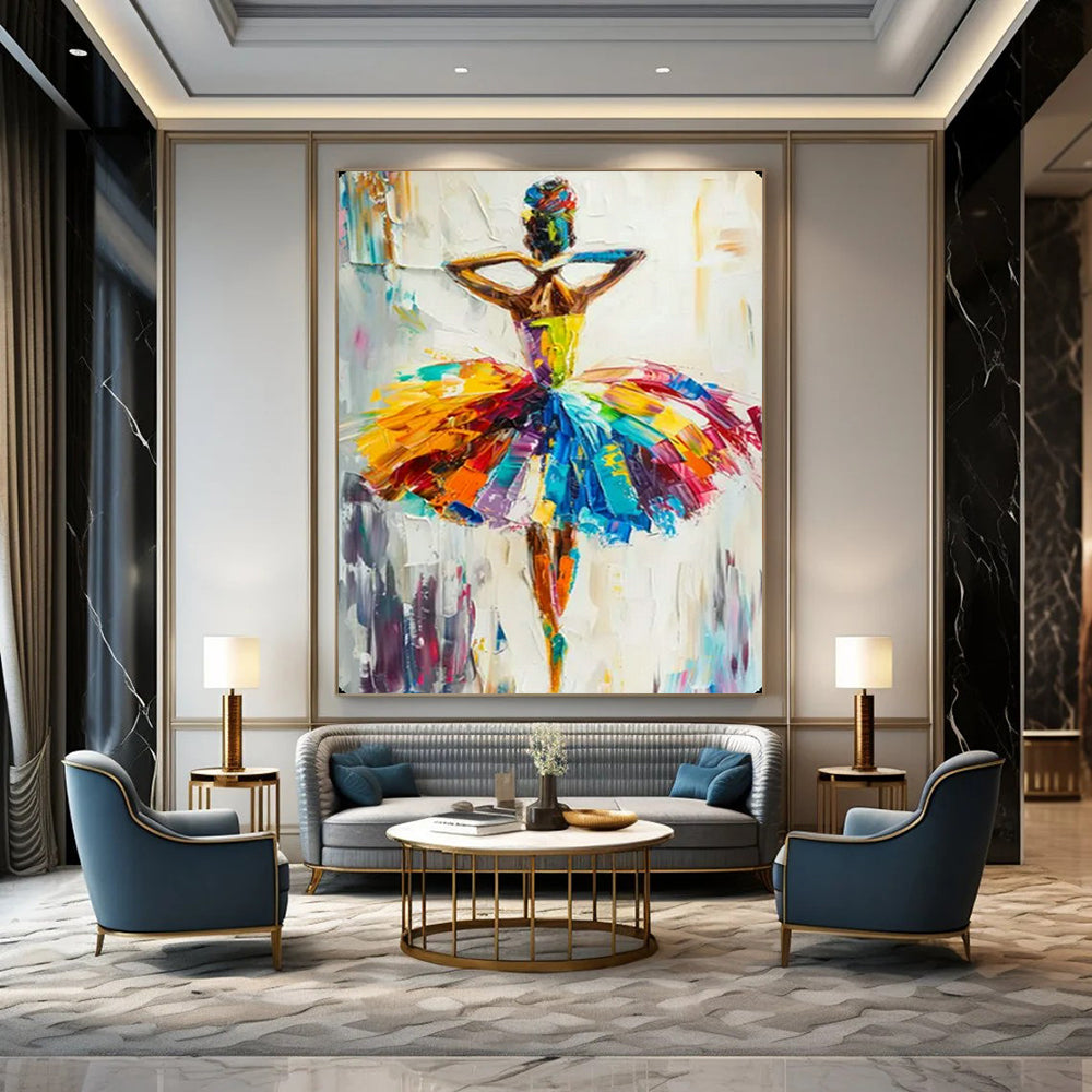 Large-Scale Textured Abstract Wall Art for Dining Room & Library LargeART2118