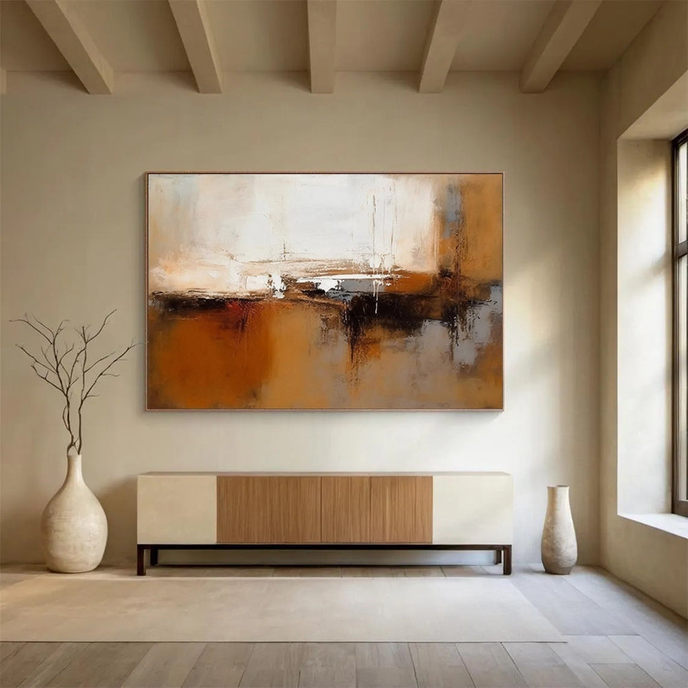 Oversized Hand-Painted Abstract Canvases for Bedroom & Dining Room LargeART1506