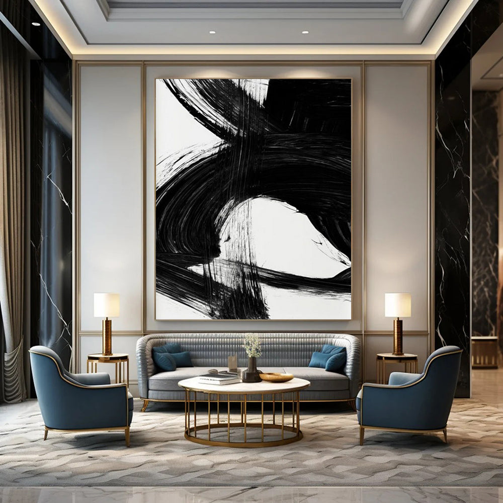 Large Custom Hand-Painted Abstract Art: Textures that Define Your Style DTP196