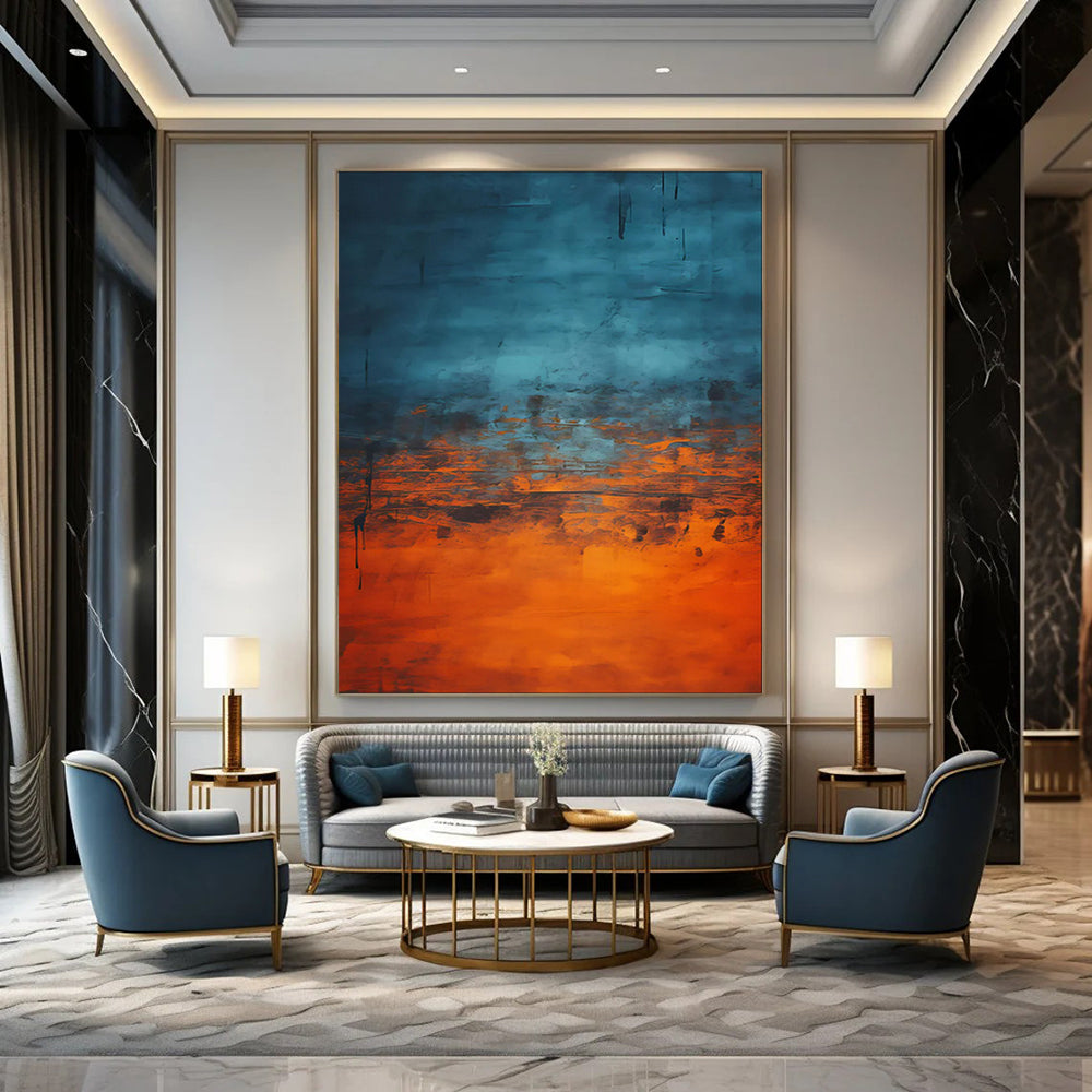 Fluid & Dynamic Large-Scale Hand-Painted Abstract Painting for Bedroom & Living Room LargeART1947