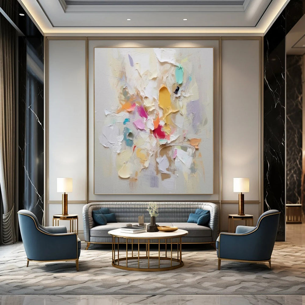 Vividly Textured Abstract Painting for Living Room & Hotel Suite DKH0973