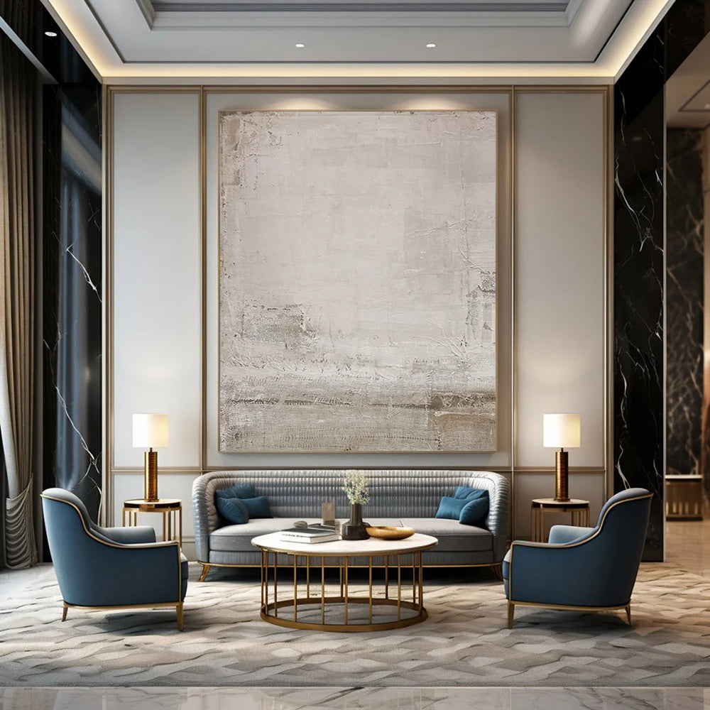 Colossal - Format Hand - Painted Textured Custom Abstract Canvas for Bedroom and Hallway DTP055