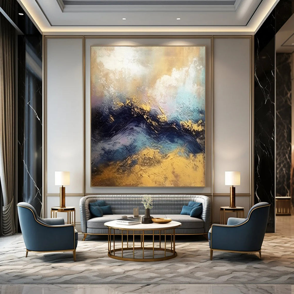 Hand-Painted Personalized Abstract Painting for Living Room & Bar LargeART1941