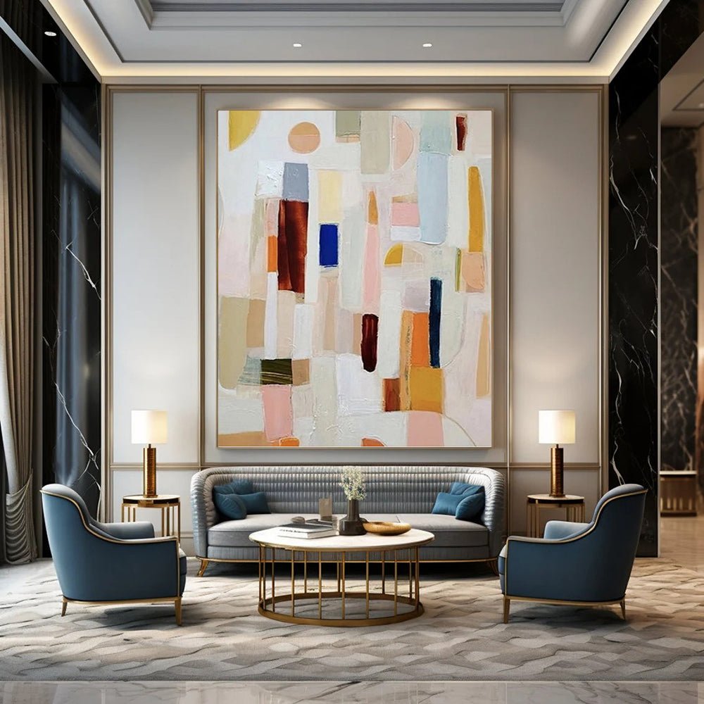 Striking Custom - Rendered Textured Canvas Abstract for Hallway & Bar DKH1069