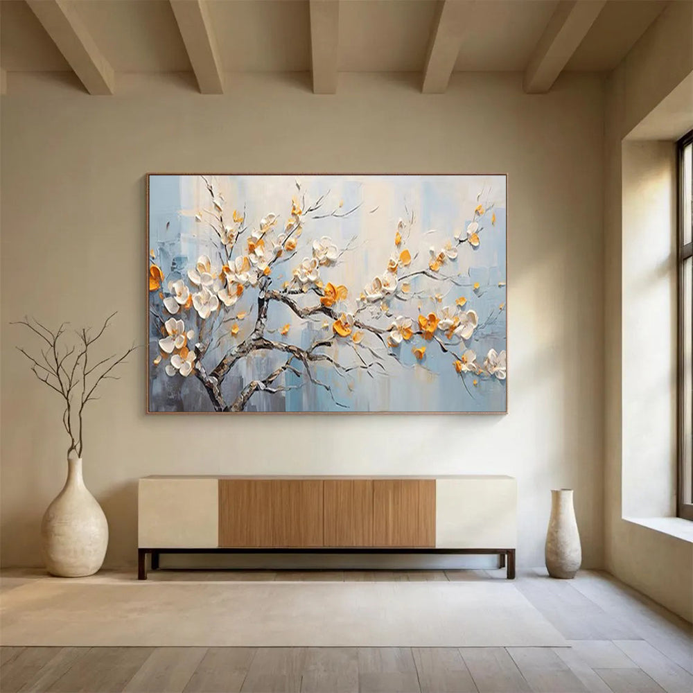 Textured Flowering Tree - Elegant Bedroom or Living Room Decor DLZ202