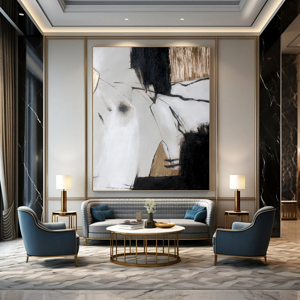 Hand - Crafted Custom Textured Abstract Wall Art for Office & Living Room DKH1005
