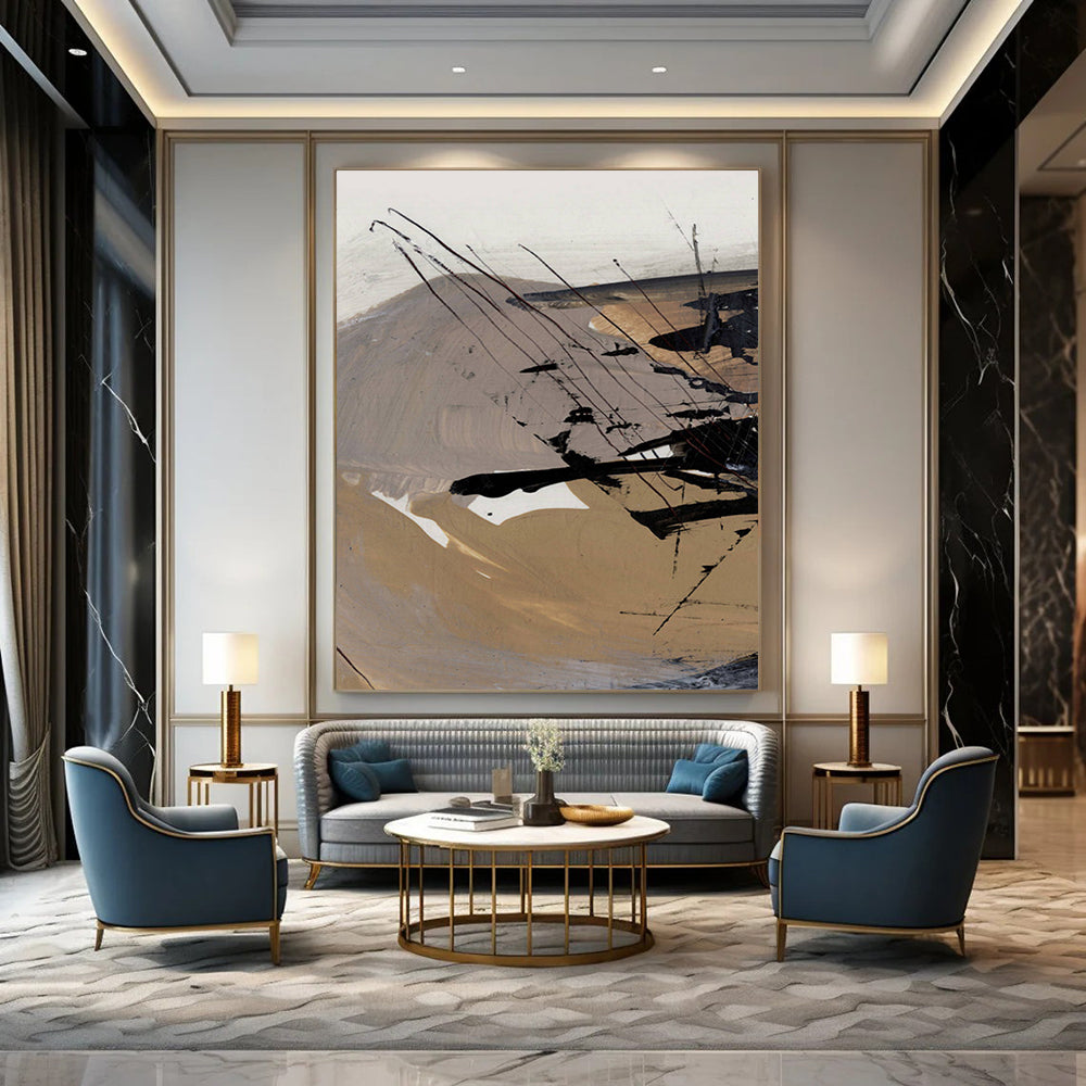 Custom Handmade Abstract Art: Big Sizes, Textured Styles for Any Decor DTP201