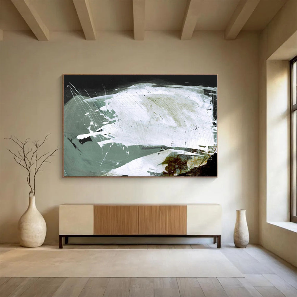 Bold White Strokes - Large Modern Office Accent DLZ133