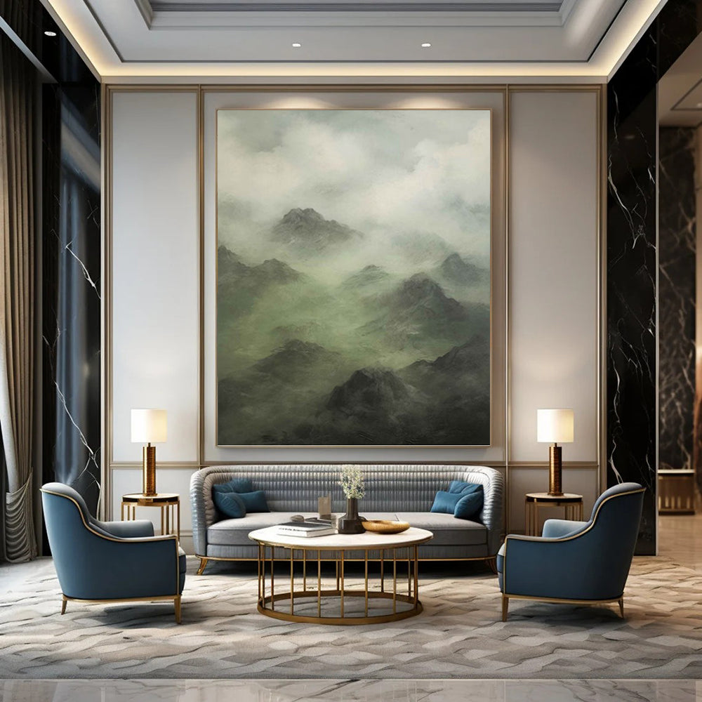 Gargantuan Hand - Painted Custom Abstract Painting (with Captivating Textures), for Dining Room and Hotel DKH1480