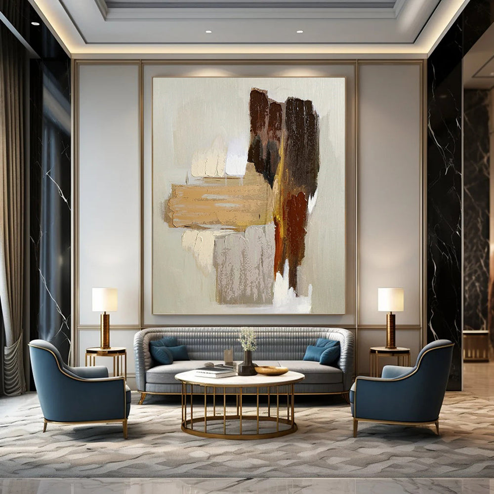 Captivating Custom - Painted Textured Canvas Abstract for Bedroom & Living Room DKH1067