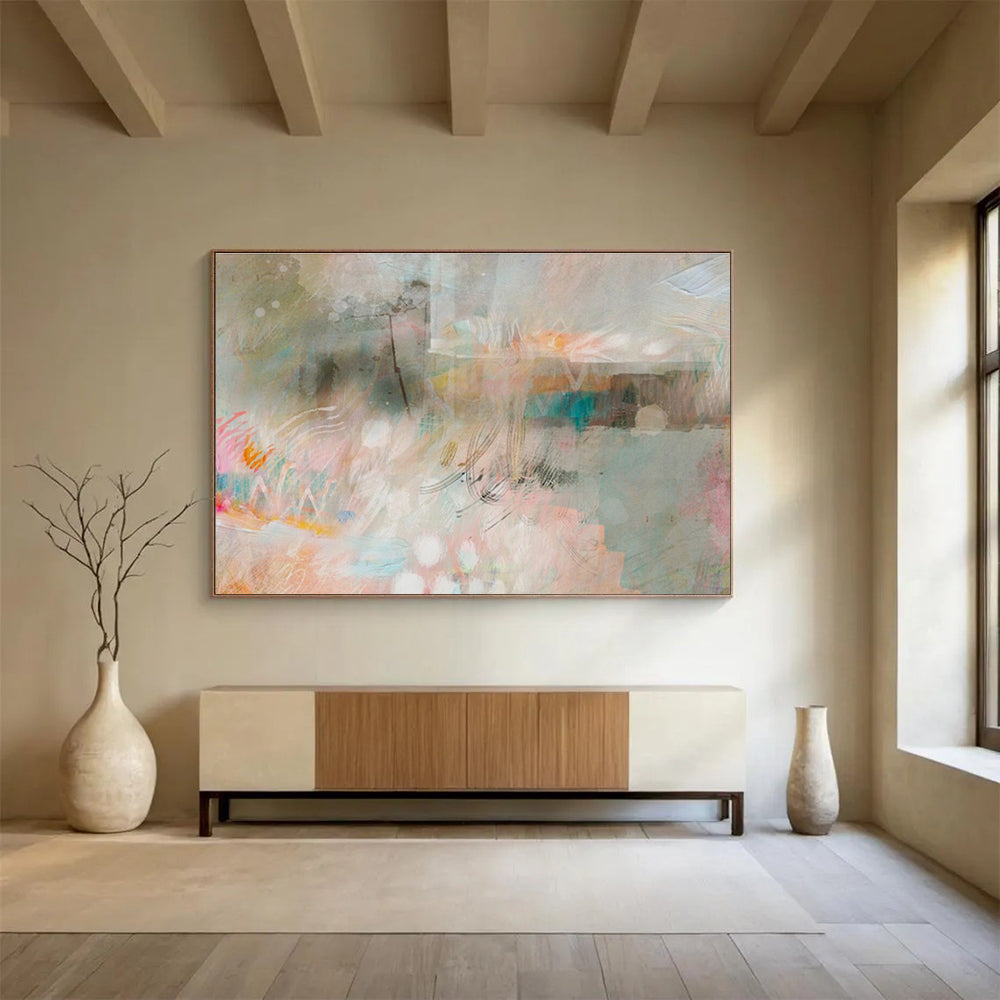 “Serenity’s Embrace” Vast Abstract Canvas for Bedroom & Office DKH203