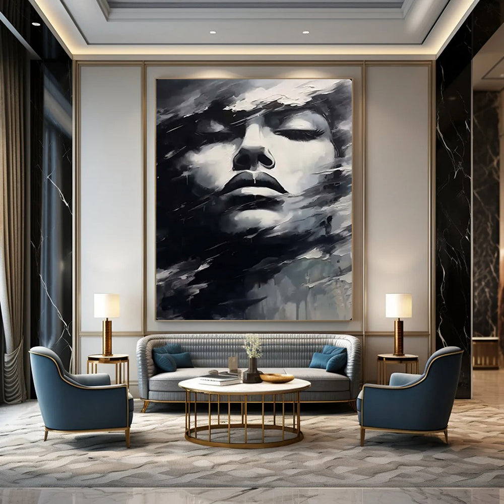 Hand-Painted Large-Scale Textured Abstract Wall Art for Living Room & Playroom LargeART2130