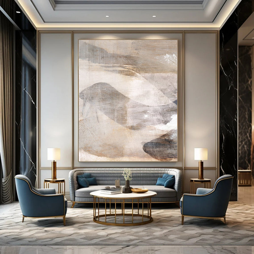 Hand-Painted Big Custom Abstract Art: Textures to Elevate Your Decor DTP210