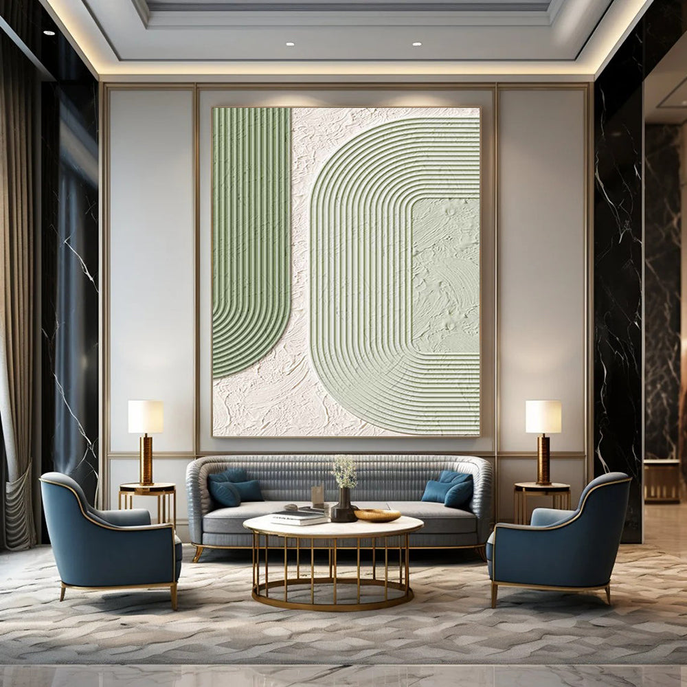 Immense - Proportioned Hand - Painted Custom Textured Abstract Masterpiece, Ideal for Living Room and Bar DKH1493