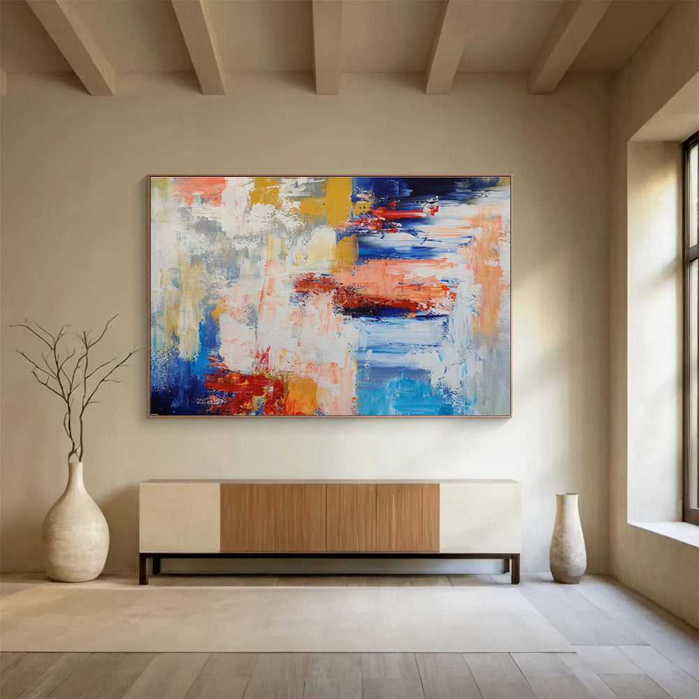 Mysterious & Mesmerizing Hand - Painted Textured Abstract Mural for Entryway & Dining Room DKH646