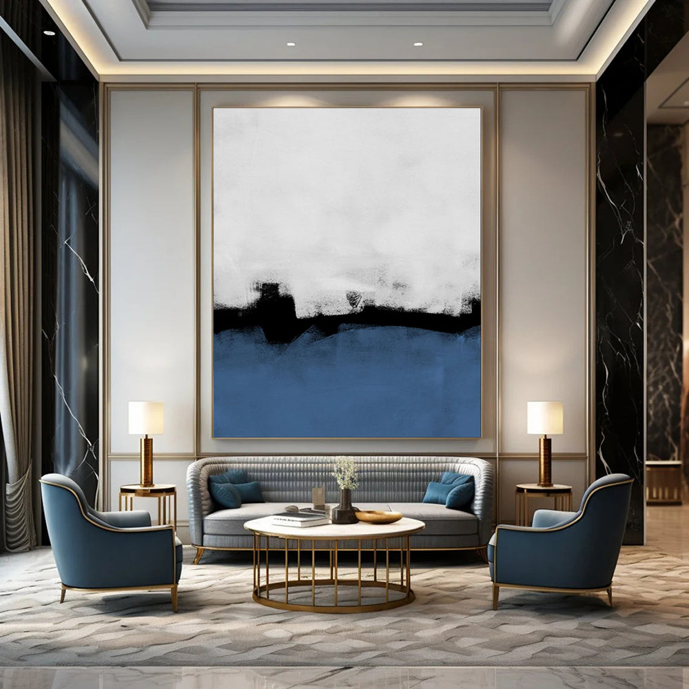 Bold & Striking Oversized Custom Hand-Painted Abstract Painting for Living Room & Bar LargeART1964