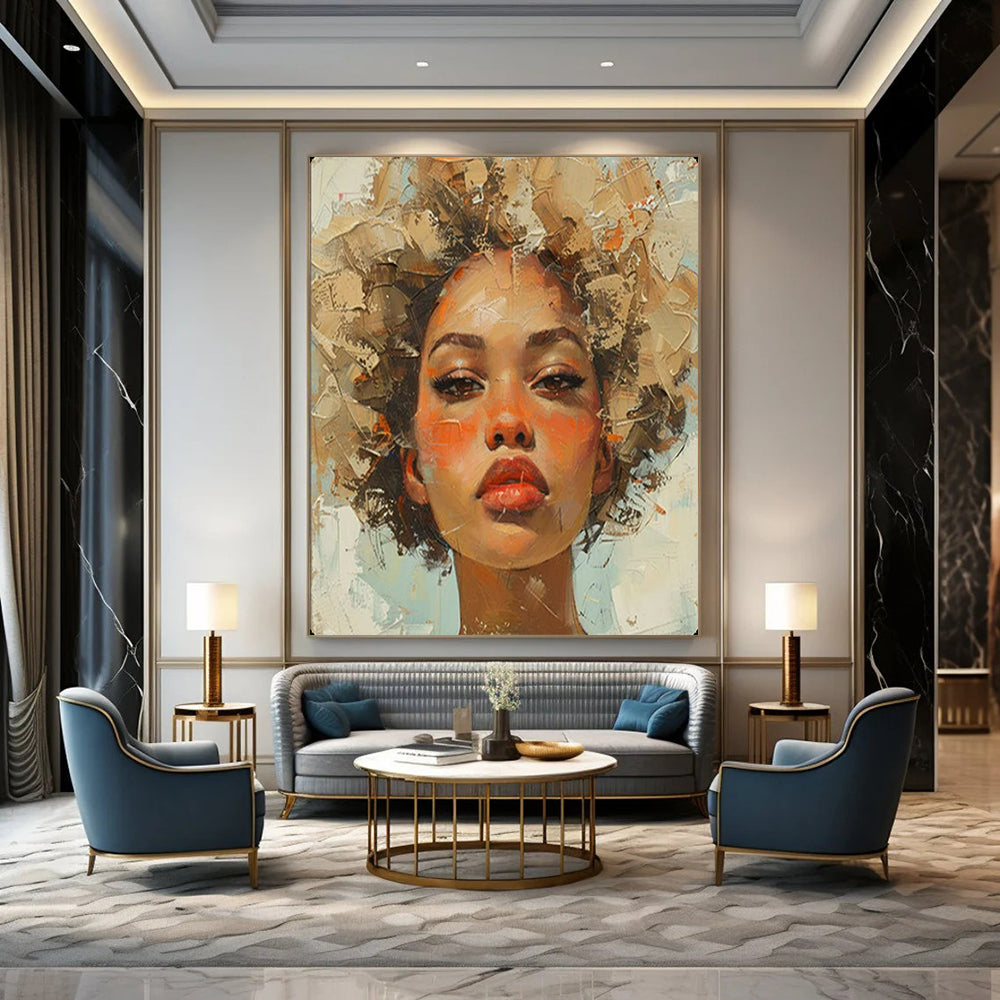 Hand-Painted Textured Wall Decor for Bedroom & Bar LargeART2160