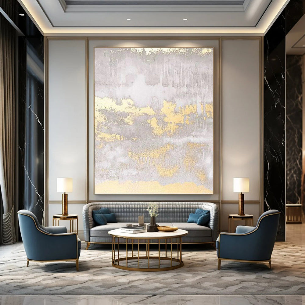 Dramatic Textured Abstract Painting for Dining Room & Entryway DKH0951