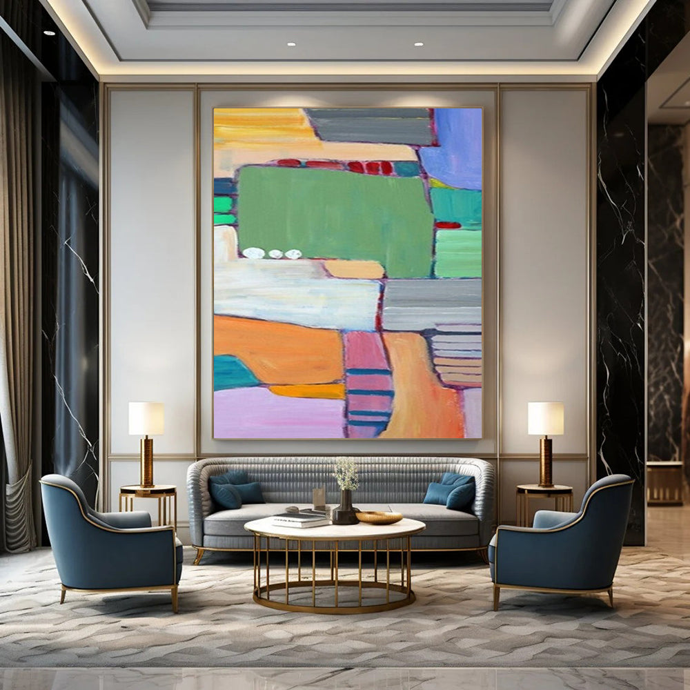 Large Custom Abstract Artworks: Handmade Textures for Bedroom & Office DTP262