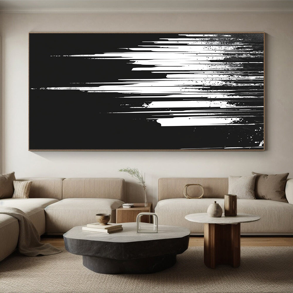 White Dripping with Texture "Rustic Drip" Painting On Canvas HB309