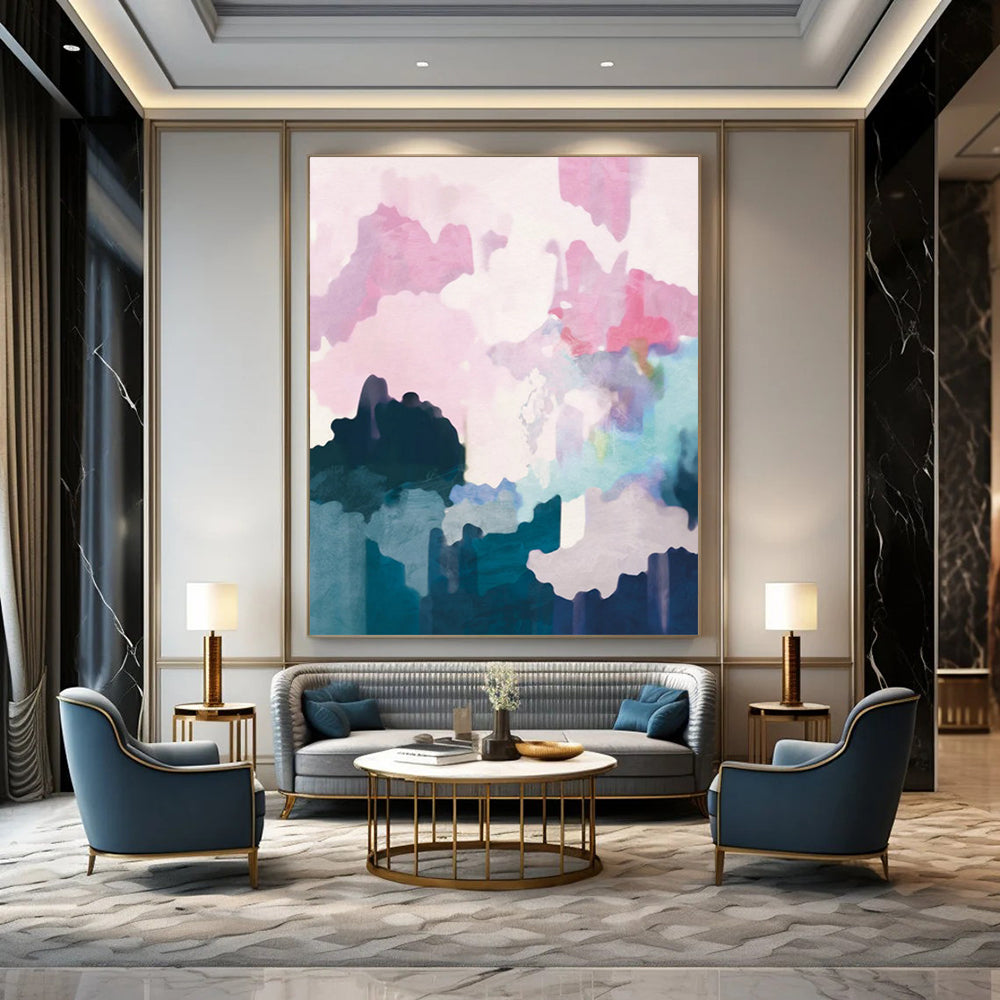 Handmade Large-Scale Abstract Art: Textures for Dining Room & Entryway DTP235