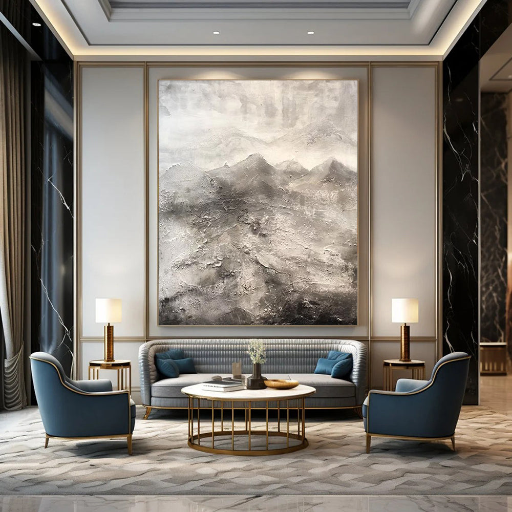 Large Custom Abstract Paintings: Handmade Textures for Dining Room & Entryway DTP256