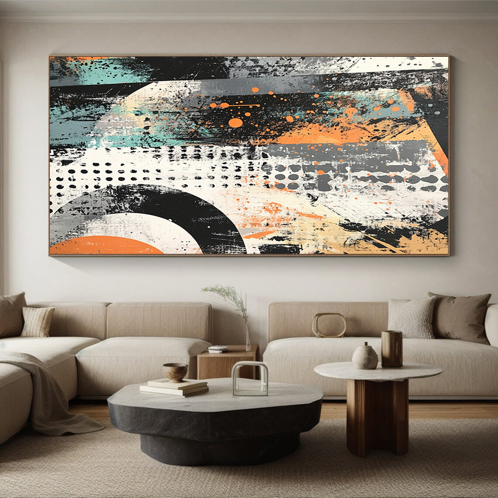 Urban - Inspired Abstract Art "Street Energy" Painting On Canvas HB297