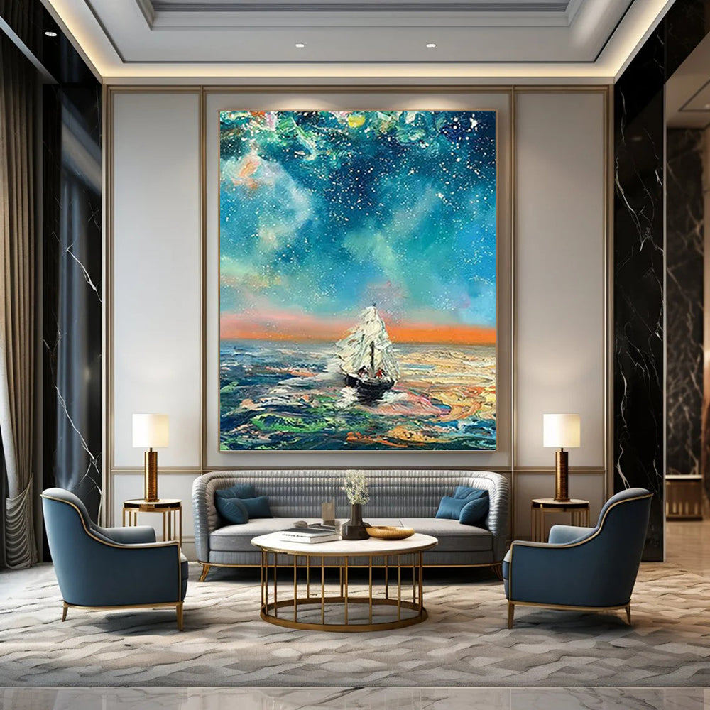 Oversized Custom - Rendered Textured Canvas Abstract for Living Room & Office DKH1049